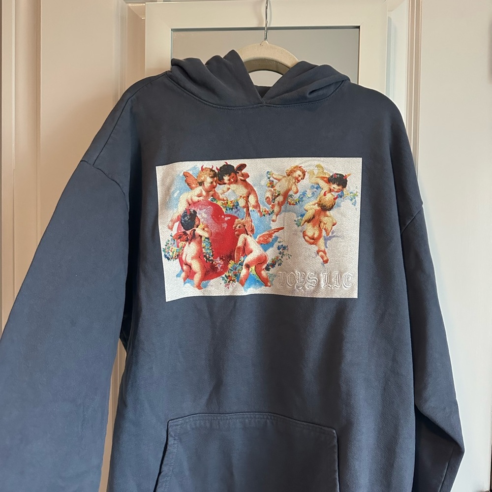 Boys lie denim remix hoodie